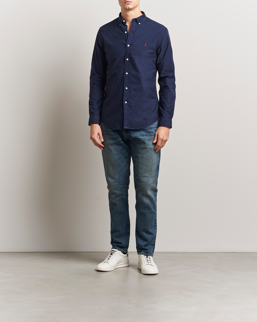Men | Shirts | Polo Ralph Lauren | Slim Fit Oxford Shirt Cruise Navy