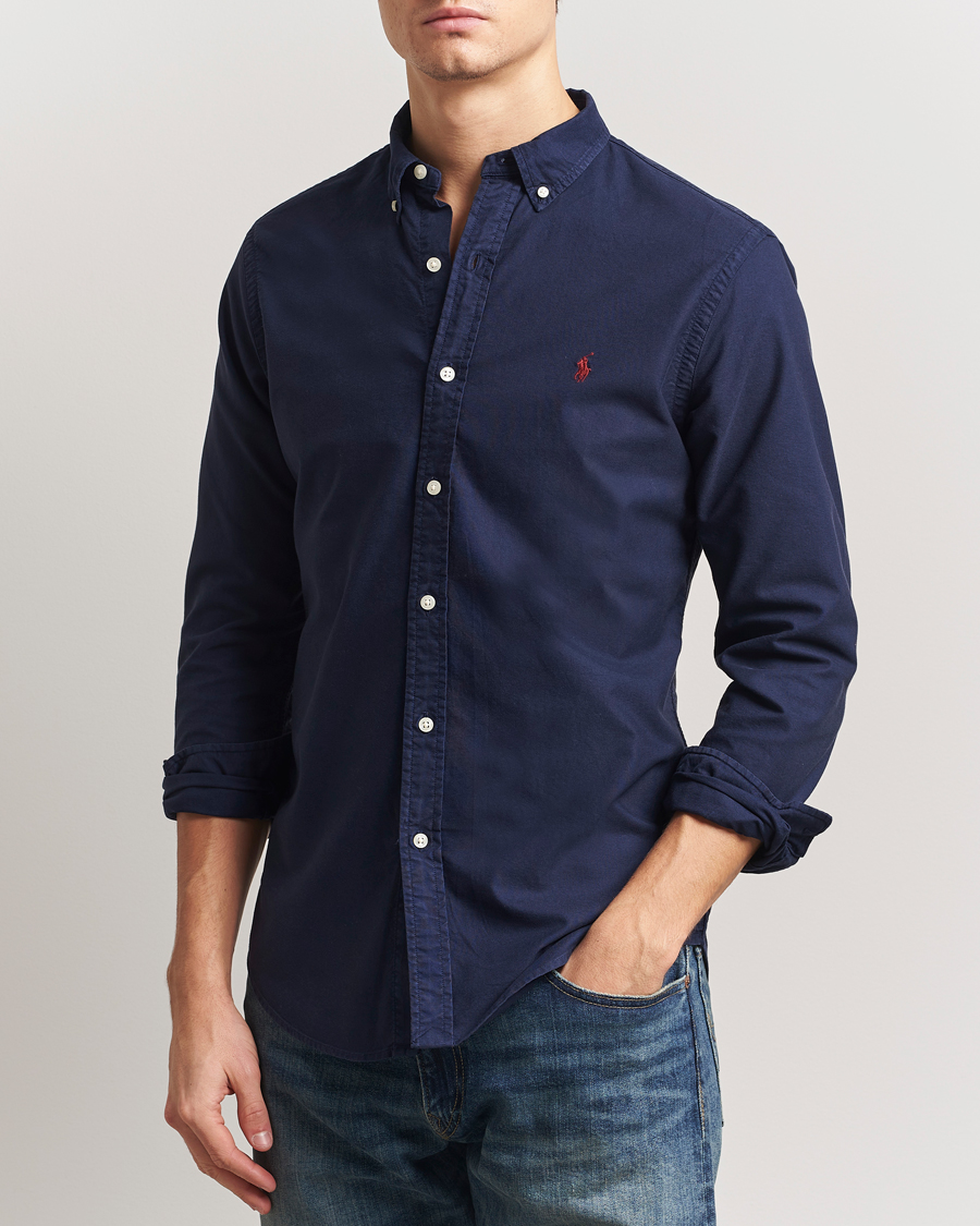 Men | Shirts | Polo Ralph Lauren | Slim Fit Oxford Shirt Cruise Navy