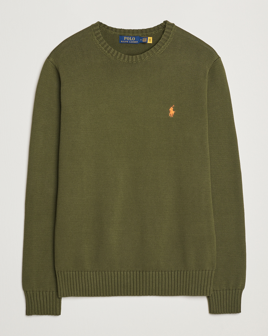 Men | Sweaters & Knitwear | Polo Ralph Lauren | Cotton Crew Neck Sweater New Olive