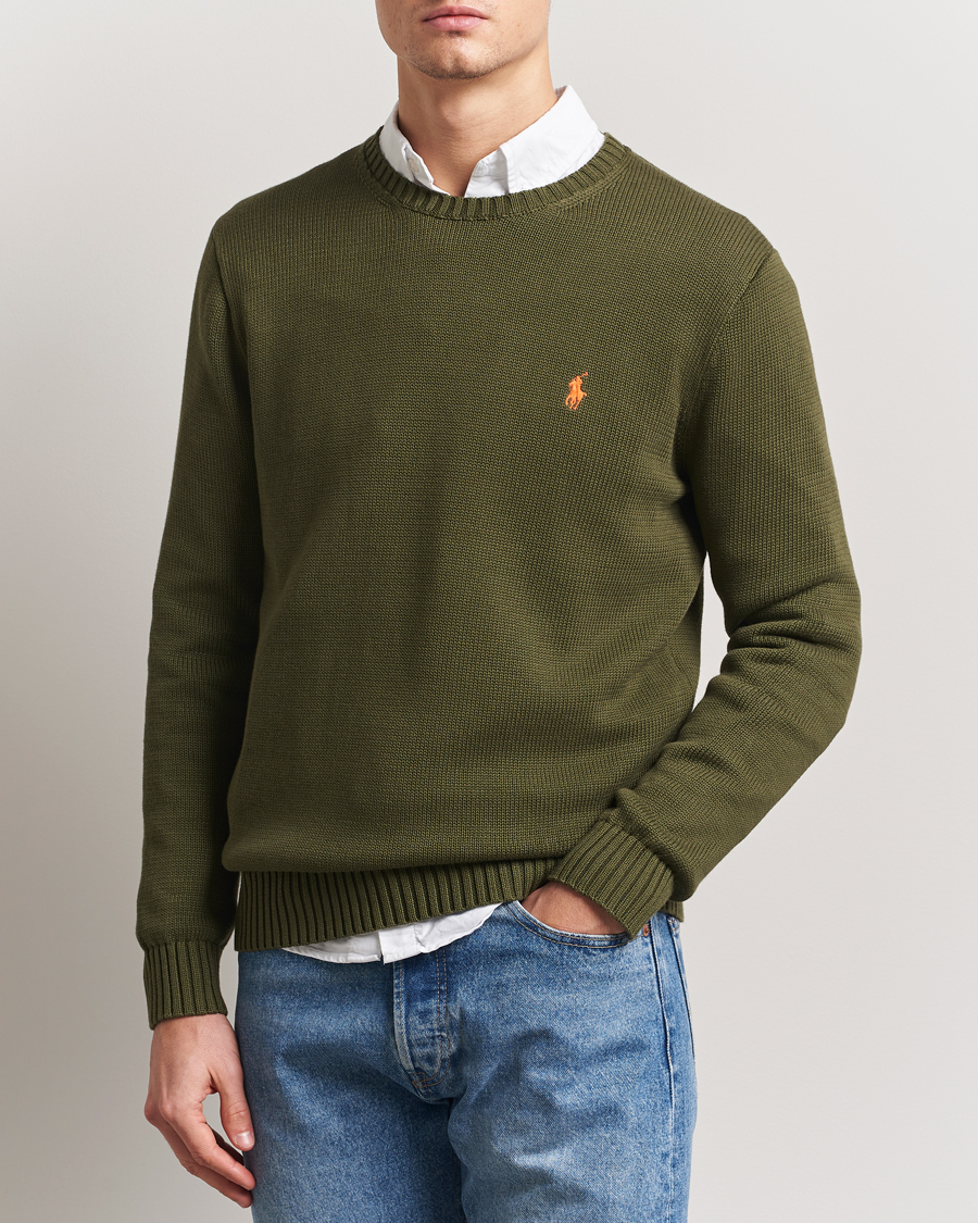 Men | Sweaters & Knitwear | Polo Ralph Lauren | Cotton Crew Neck Sweater New Olive