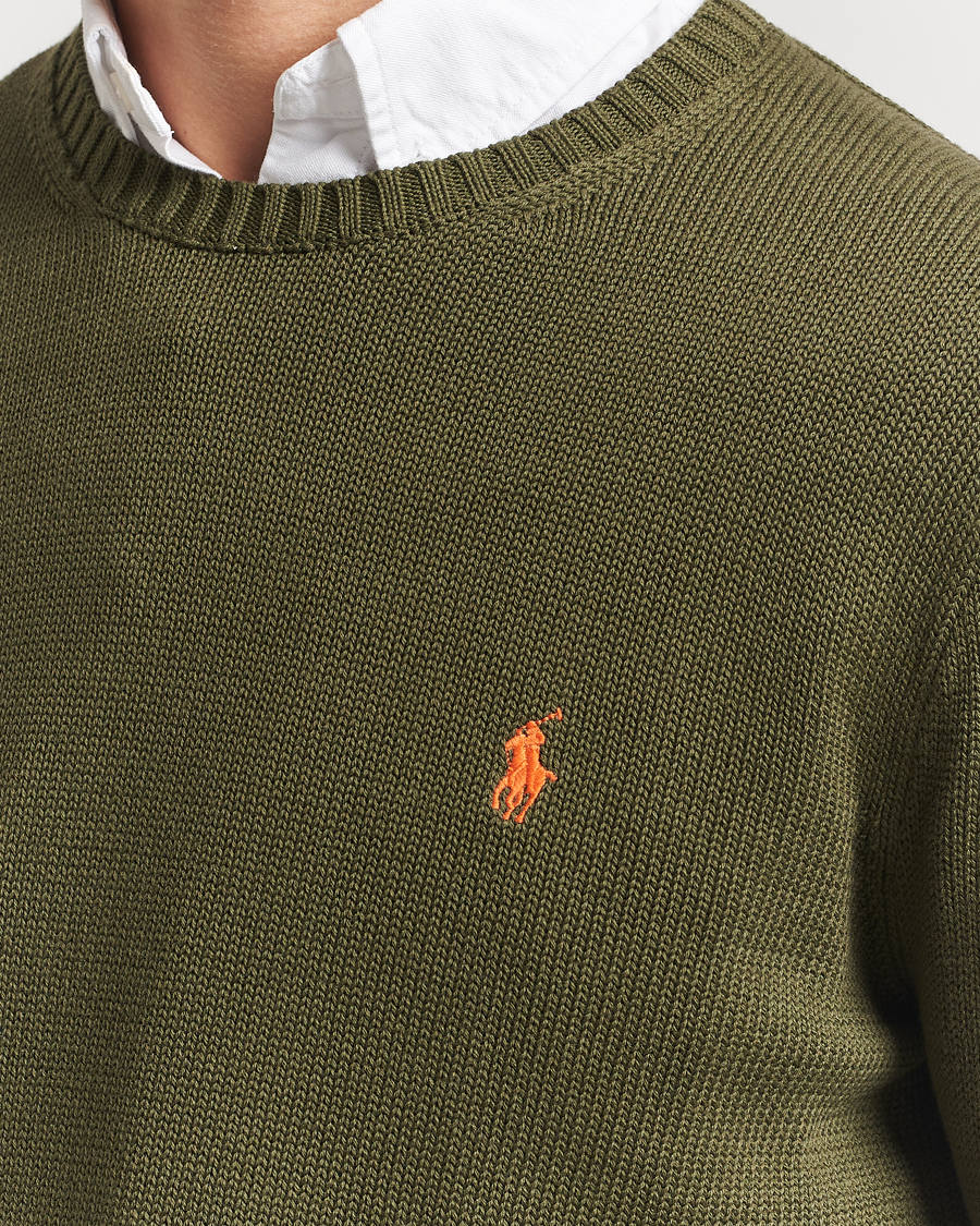 Men | Sweaters & Knitwear | Polo Ralph Lauren | Cotton Crew Neck Sweater New Olive