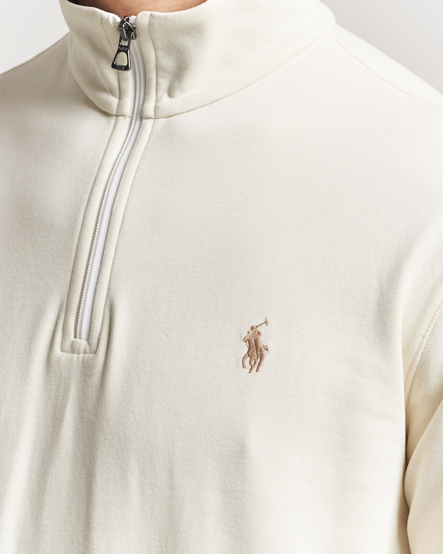Men | Sweaters & Knitwear | Polo Ralph Lauren | Double Knit Half-Zip Sweater Parchment Cream