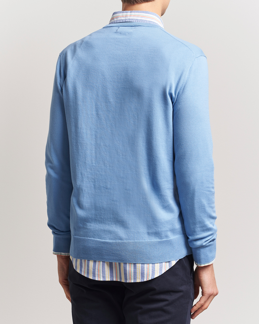 Men | Sweaters & Knitwear | Polo Ralph Lauren | Cotton Crew Neck Sweater Sky Blue