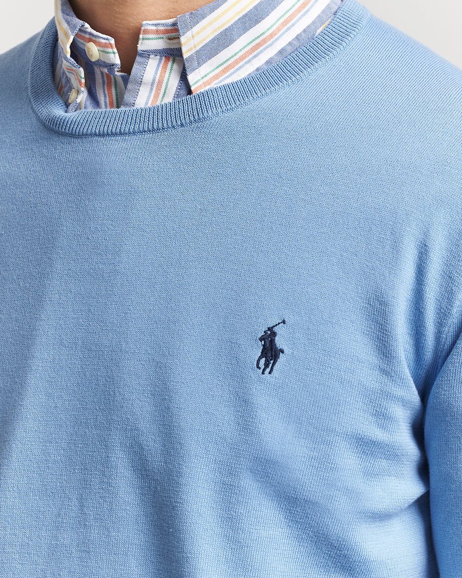 Men | Sweaters & Knitwear | Polo Ralph Lauren | Cotton Crew Neck Sweater Sky Blue