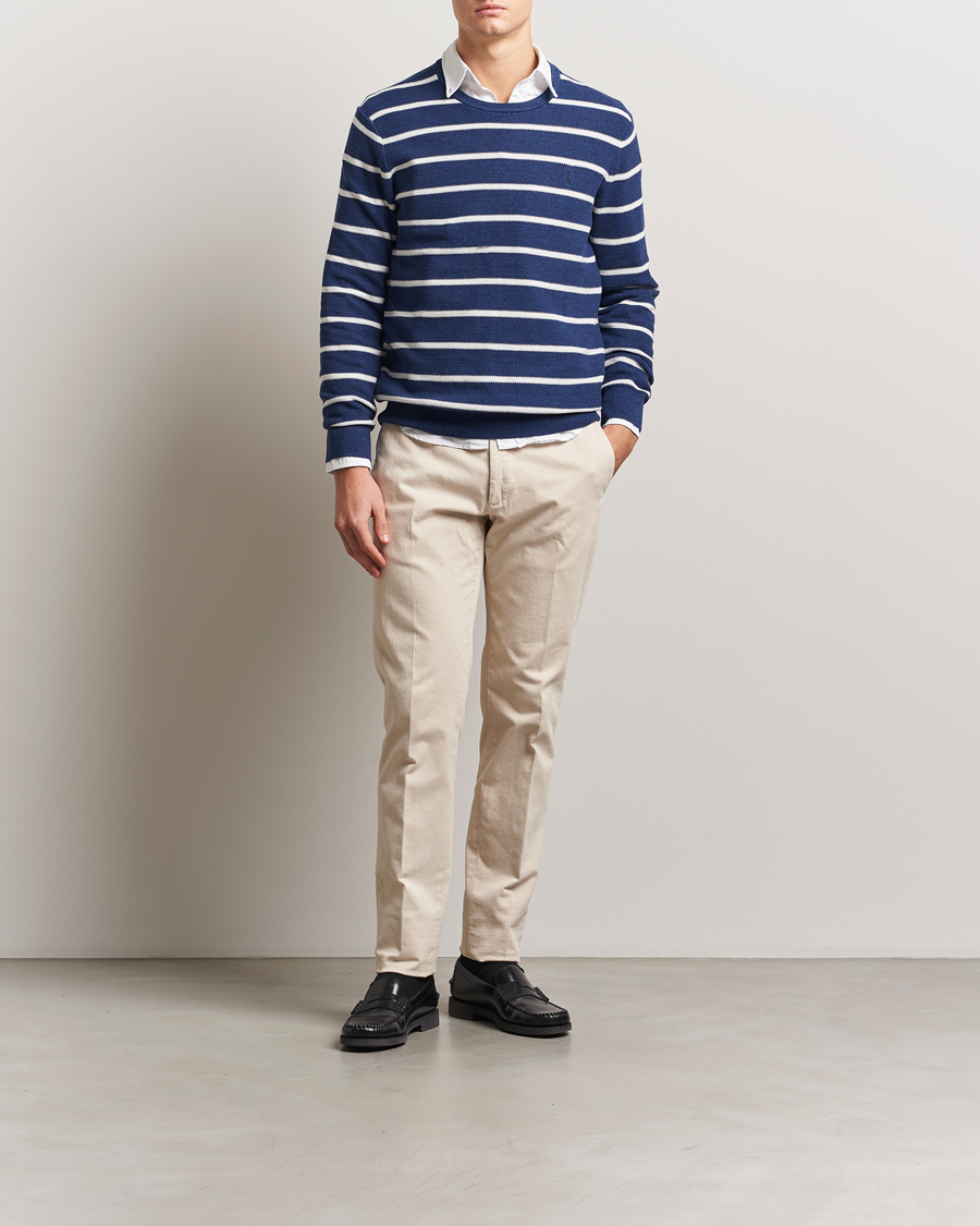 Men | Sweaters & Knitwear | Polo Ralph Lauren | Cotton Pullover Sweater Navy Combo
