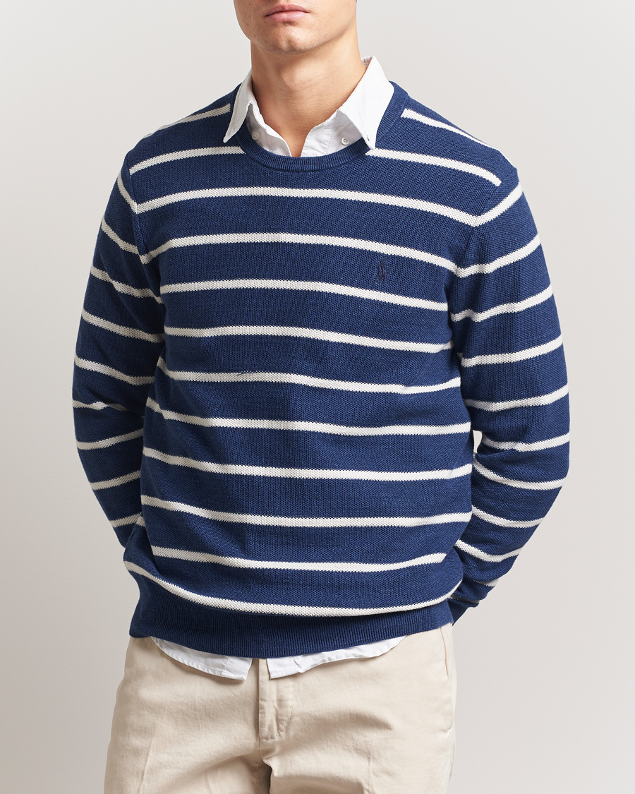 Men | Sweaters & Knitwear | Polo Ralph Lauren | Cotton Pullover Sweater Navy Combo