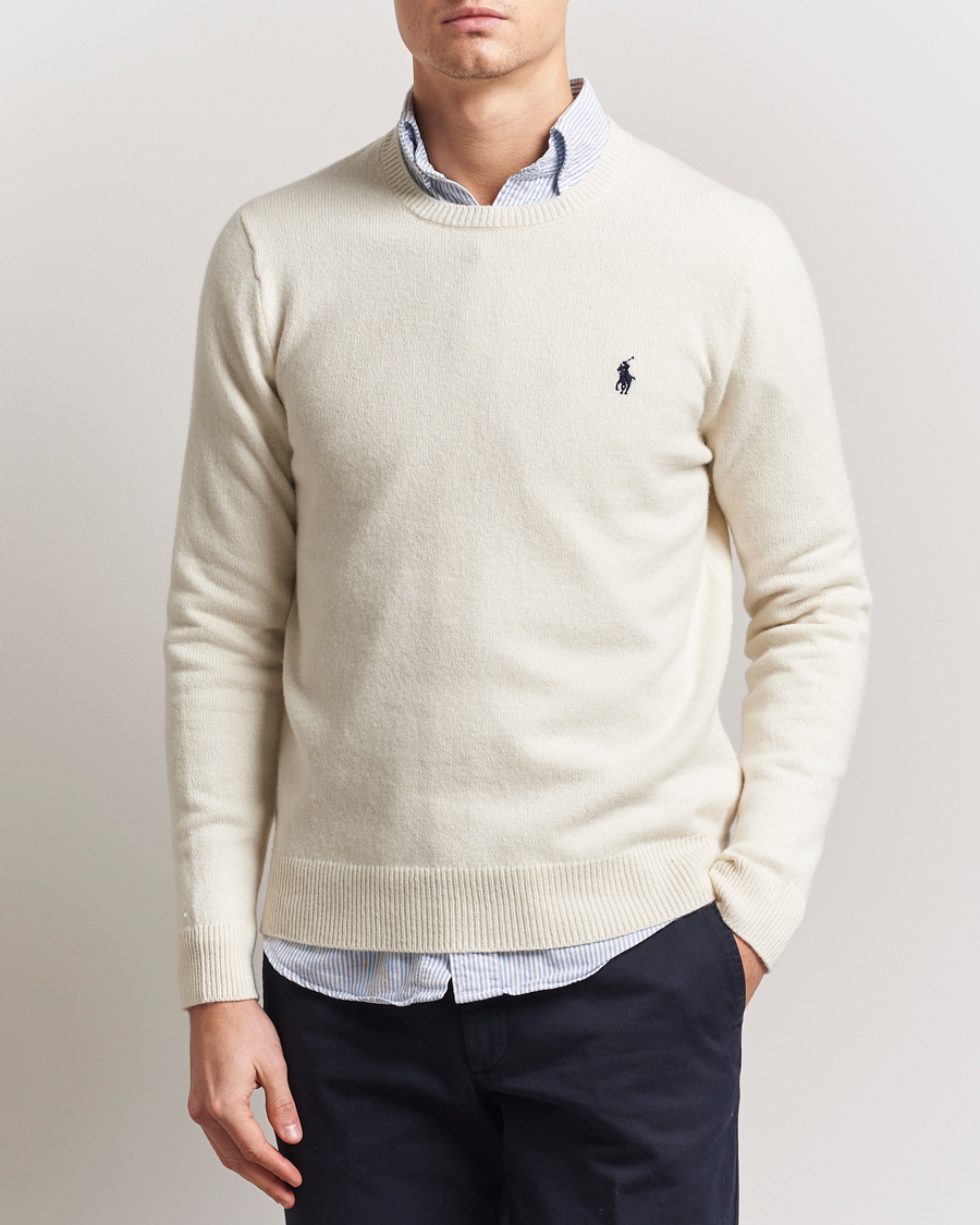 Men | Sweaters & Knitwear | Polo Ralph Lauren | Cotton/Wool Pullover Andover Cream