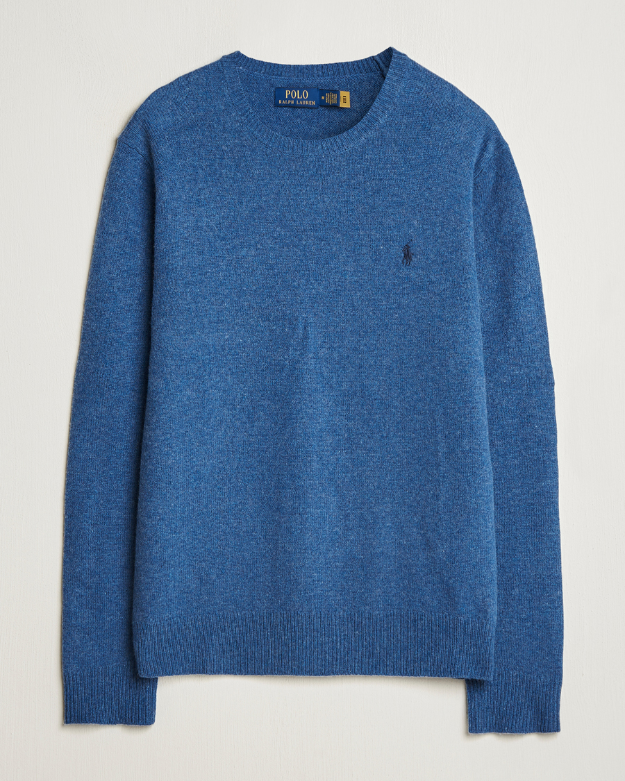 Men | Sweaters & Knitwear | Polo Ralph Lauren | Cotton/Wool Pullover Blue Salt Heather