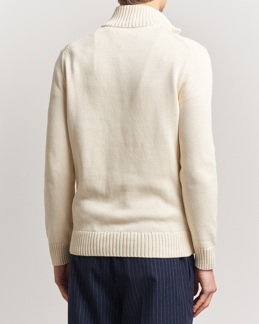 Men | Sweaters & Knitwear | Polo Ralph Lauren | Cotton Pullover Half-Zip Andover Cream