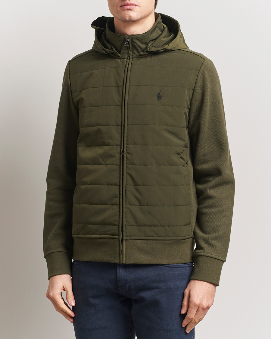 Men | Sweaters & Knitwear | Polo Ralph Lauren | Hybrid Hooded Full-Zip Sweater Armadillo