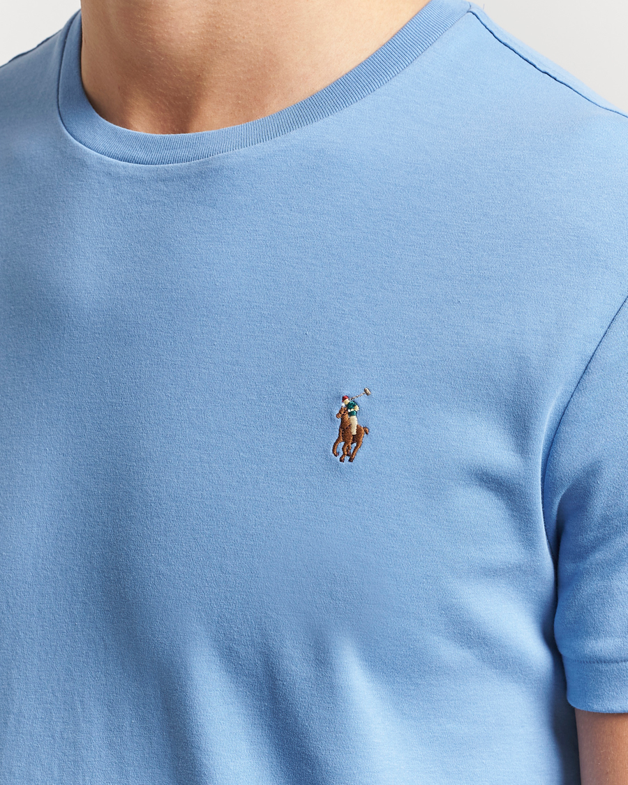 Men | T-Shirts | Polo Ralph Lauren | Luxury Pima Cotton Crew Neck T-Shirt Sky Blue