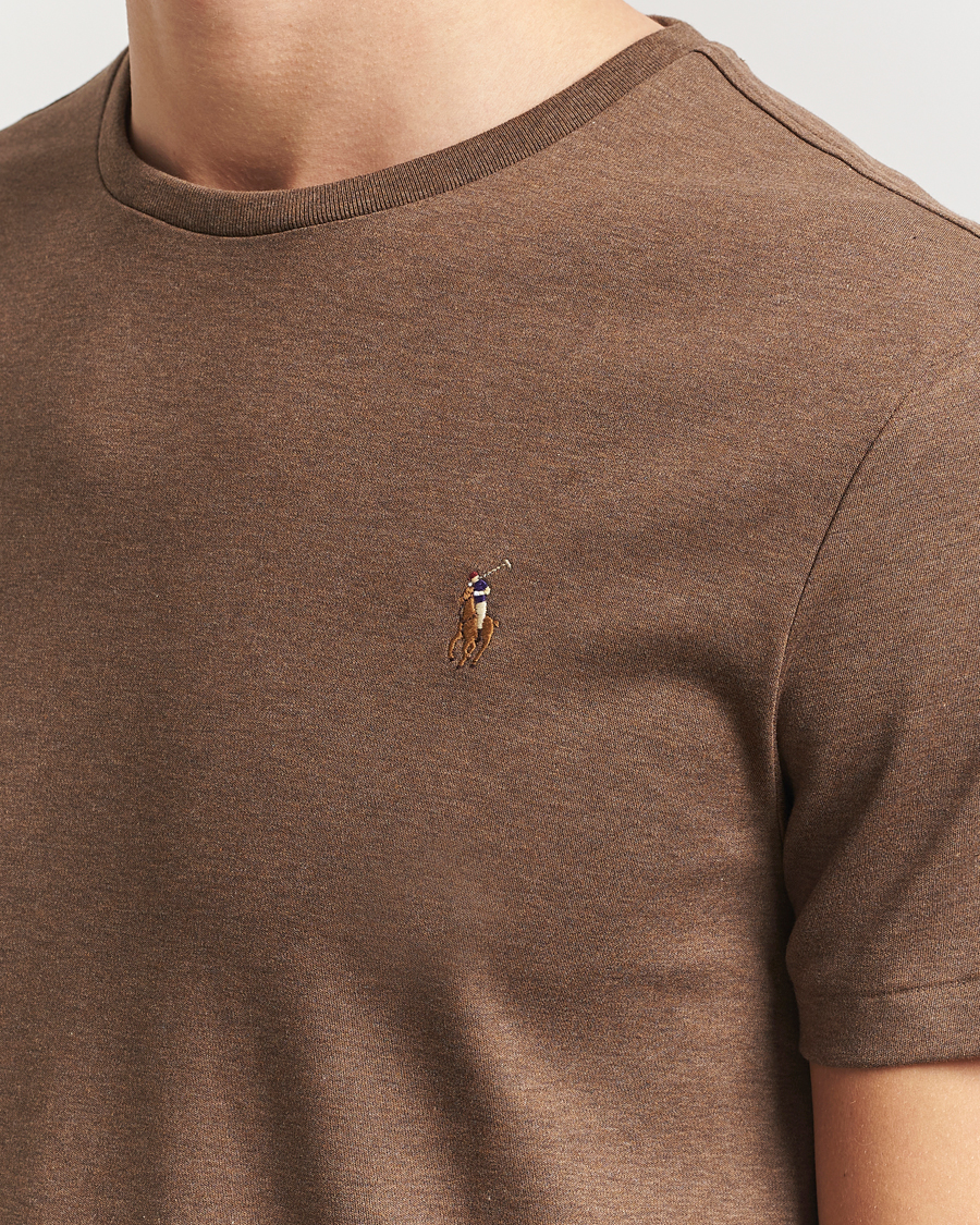 Men | T-Shirts | Polo Ralph Lauren | Luxury Pima Cotton Crew Neck T-Shirt Cedar Heather