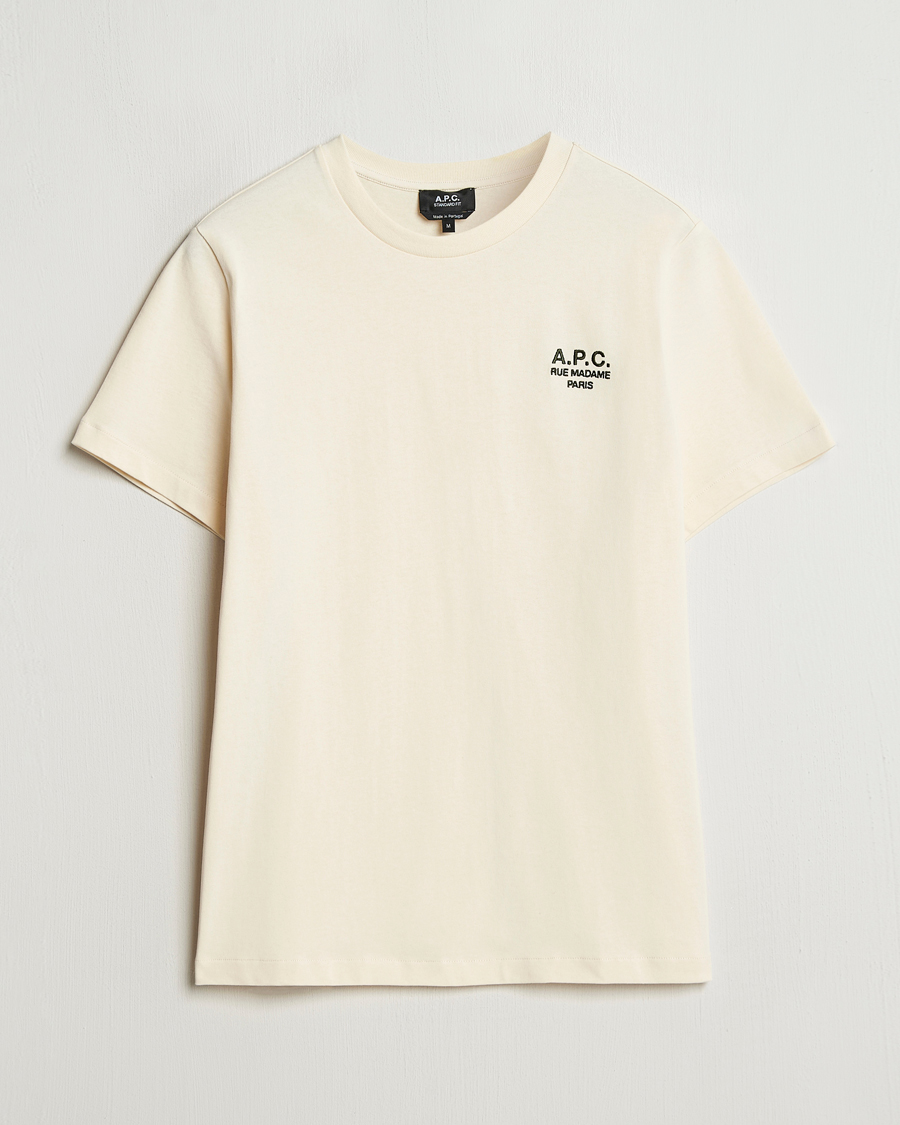 Men | T-Shirts | A.P.C. | Rue Madame T-Shirt Ecru