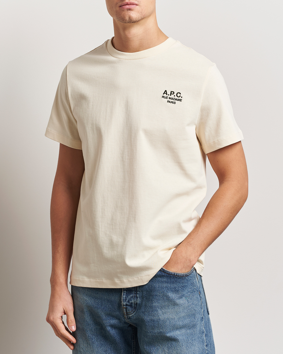 Men | T-Shirts | A.P.C. | Rue Madame T-Shirt Ecru
