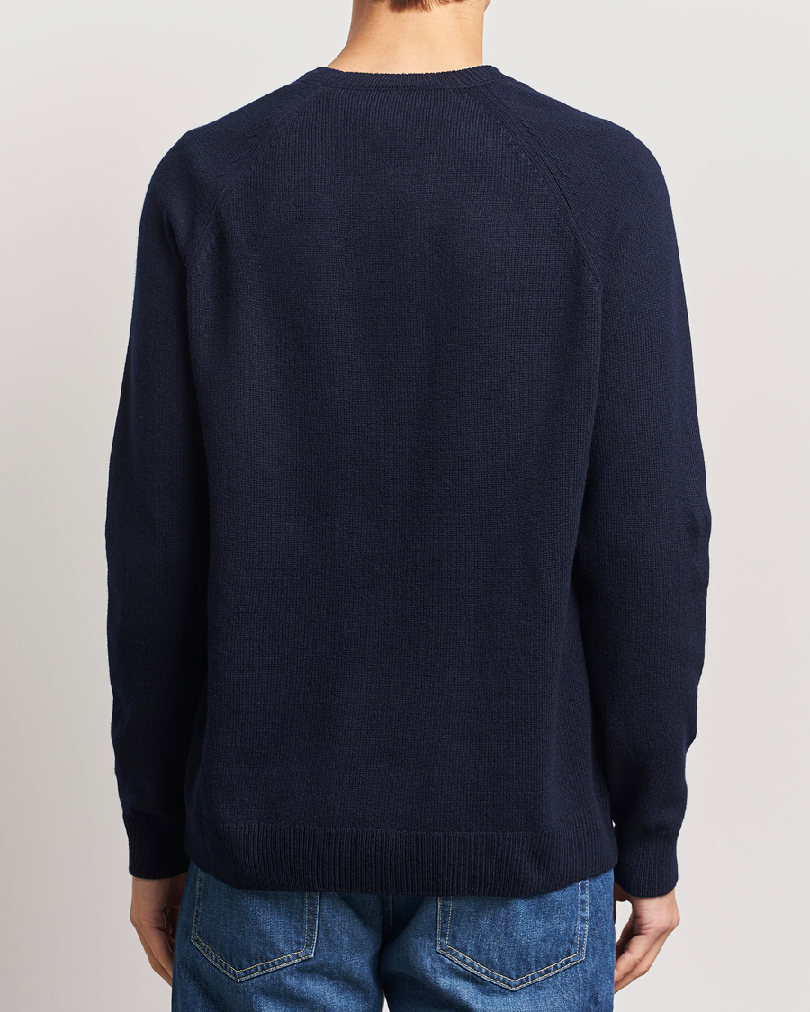 Men | Sweaters & Knitwear | A.P.C. | Pierre Lambswool Sweater Dark Navy