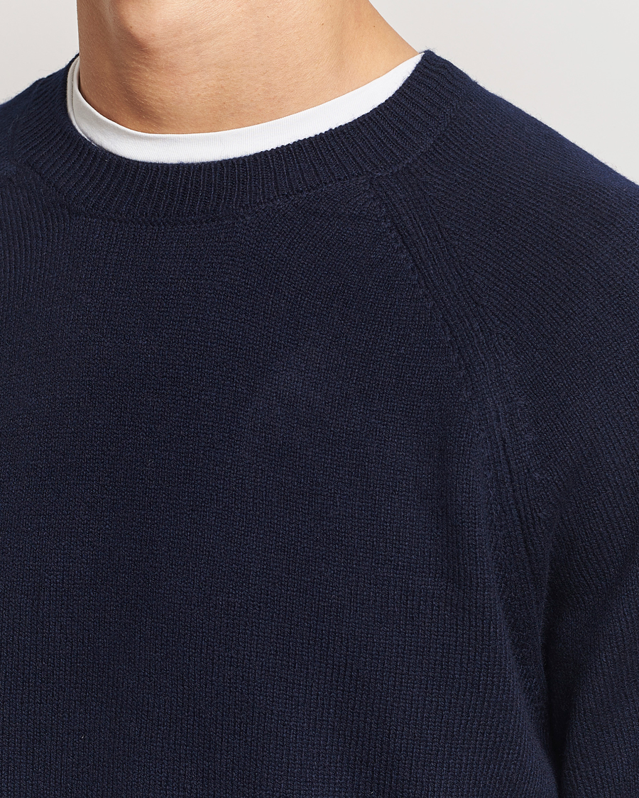 Men | Sweaters & Knitwear | A.P.C. | Pierre Lambswool Sweater Dark Navy