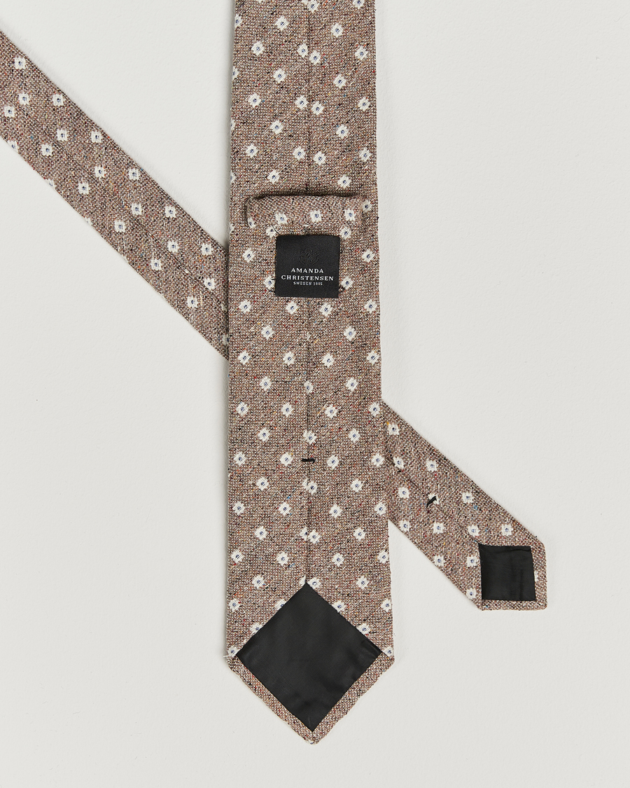 Men | Ties | Amanda Christensen | Silk/Cotton Bourette 8cm Tie Sand
