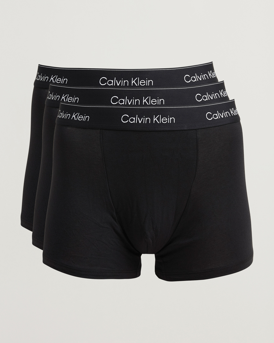 Men | Underwear & Socks | Calvin Klein | 3-Pack Icon Cotton Stretch Relaxed Trunk Black