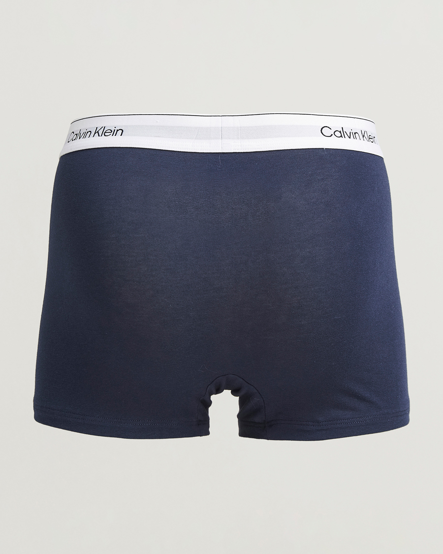 Men | Underwear & Socks | Calvin Klein | 3-Pack Icon Cotton Stretch Relaxed Trunk Blue/Grey/Green