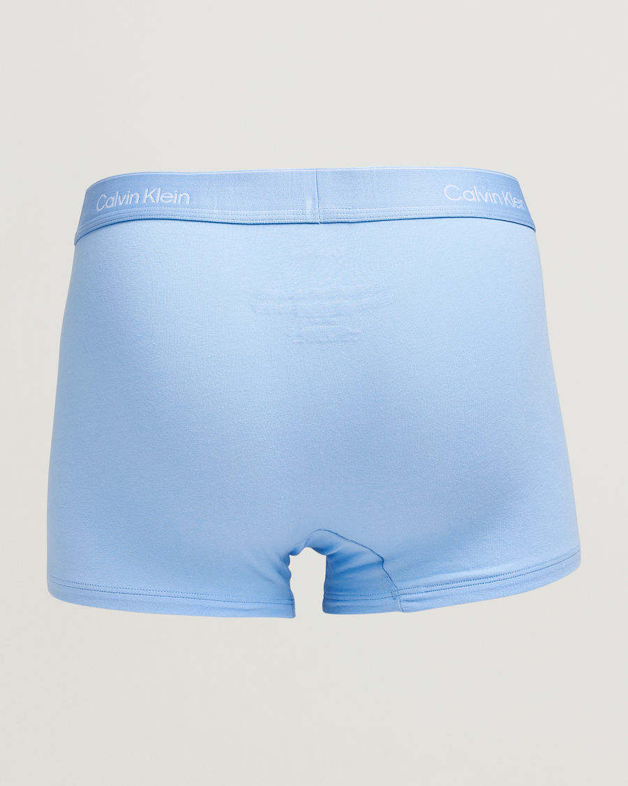 Men | Underwear & Socks | Calvin Klein | 3-Pack Icon Cotton Stretch Trunk Black/Blue/Green