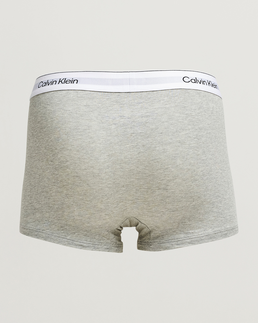 Men | Underwear & Socks | Calvin Klein | 3-Pack Icon Cotton Stretch Low Rise Trunk Blue/Grey/Green