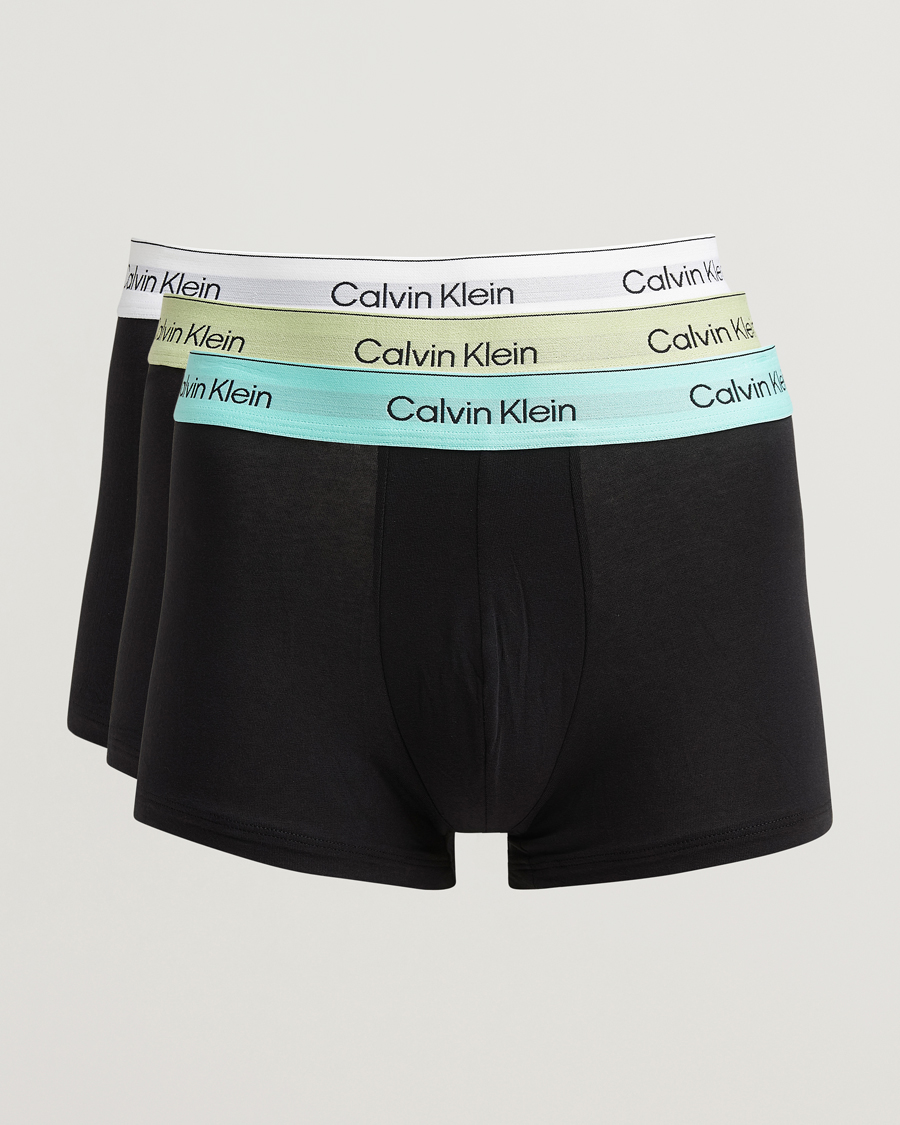 Men | Underwear & Socks | Calvin Klein | 3-Pack Icon Cotton Stretch Low Rise Trunk Black