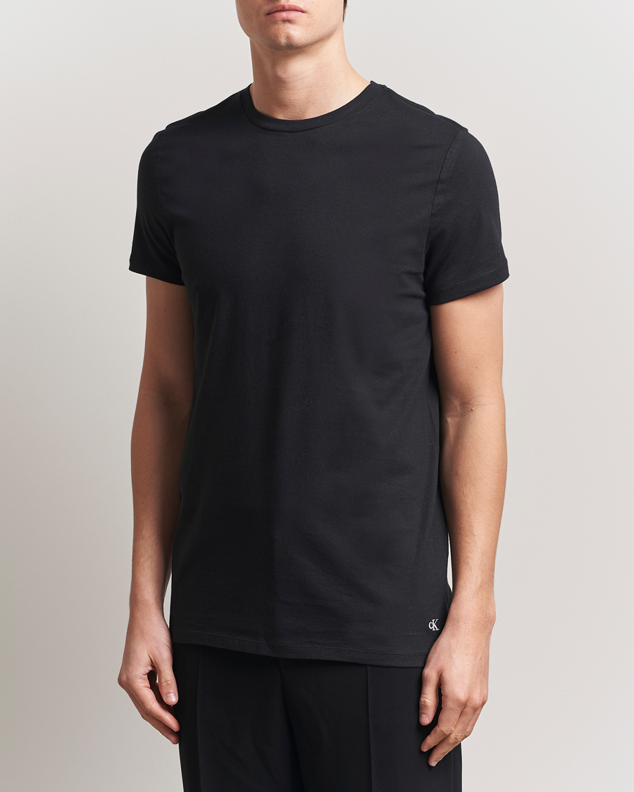 Men | T-Shirts | Calvin Klein | 3-Pack Cotton Crew Neck T-Shirt White/Black/Grey