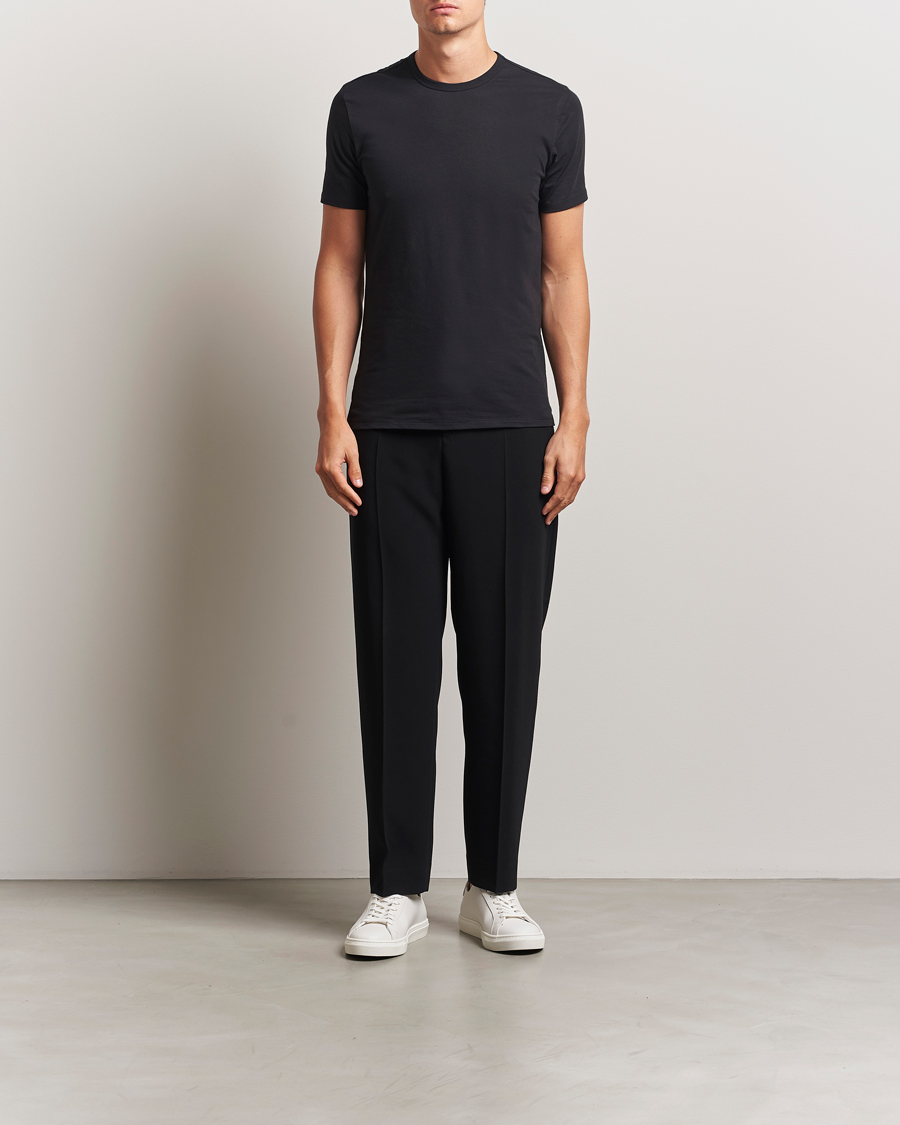 Men | T-Shirts | Calvin Klein | 3-Pack Cotton Stretch Crew Neck T-Shirt Black