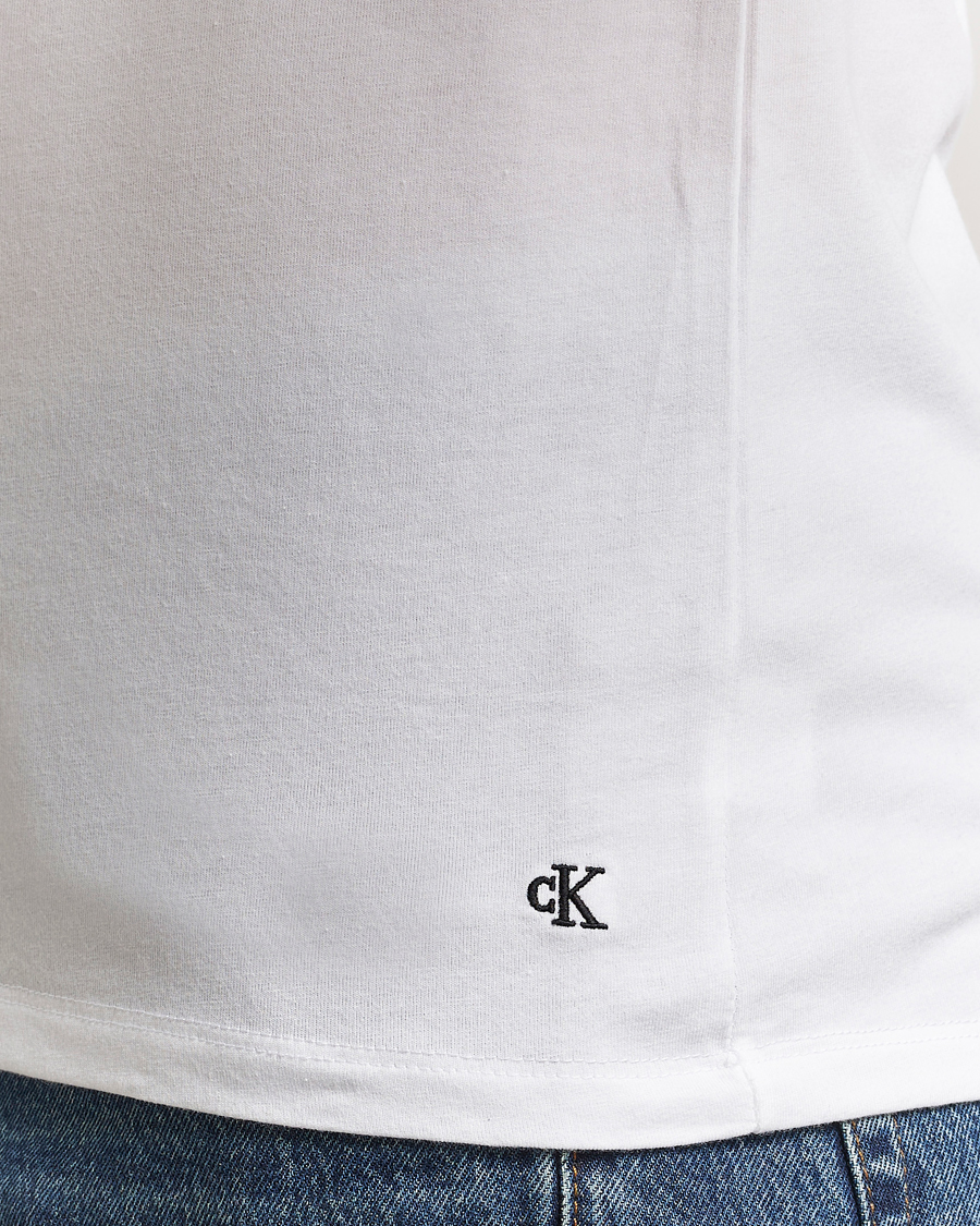 Men | T-Shirts | Calvin Klein | 3-Pack Cotton Stretch V-Neck T-Shirt White