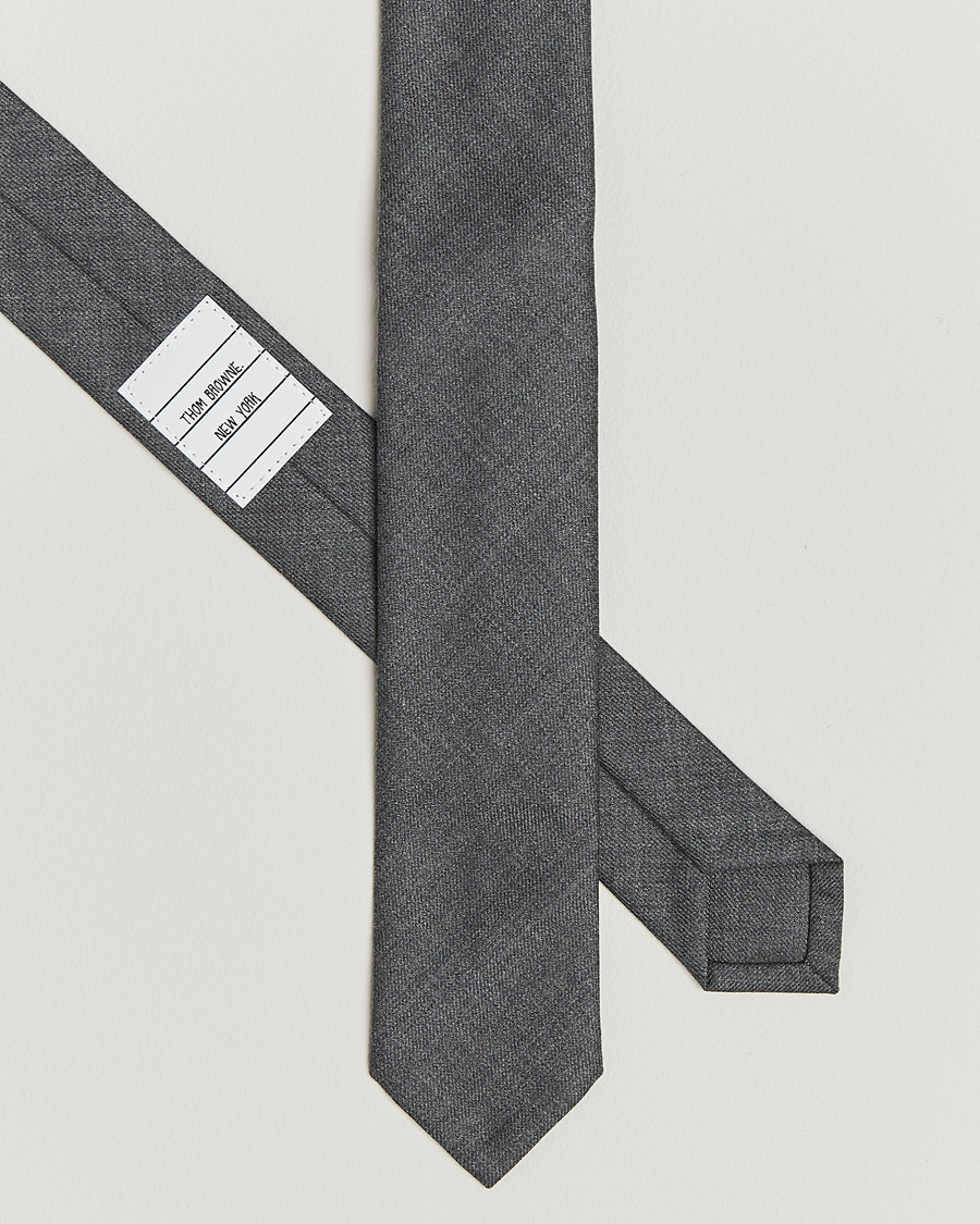Men | Ties | Thom Browne | Super 120s Wool Tie Medium Grey
