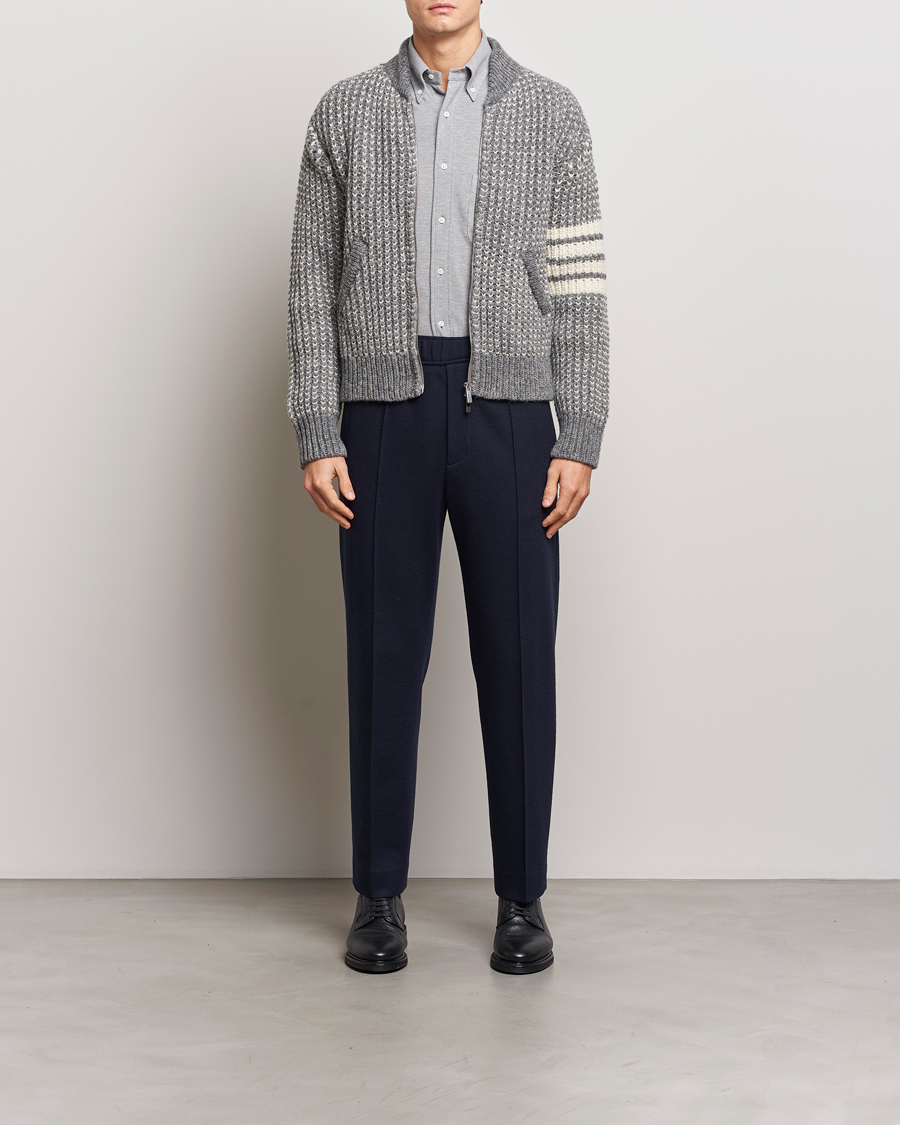 Men | Coats & Jackets | Thom Browne | Irish Wool Bomber Jacket Medium Grey