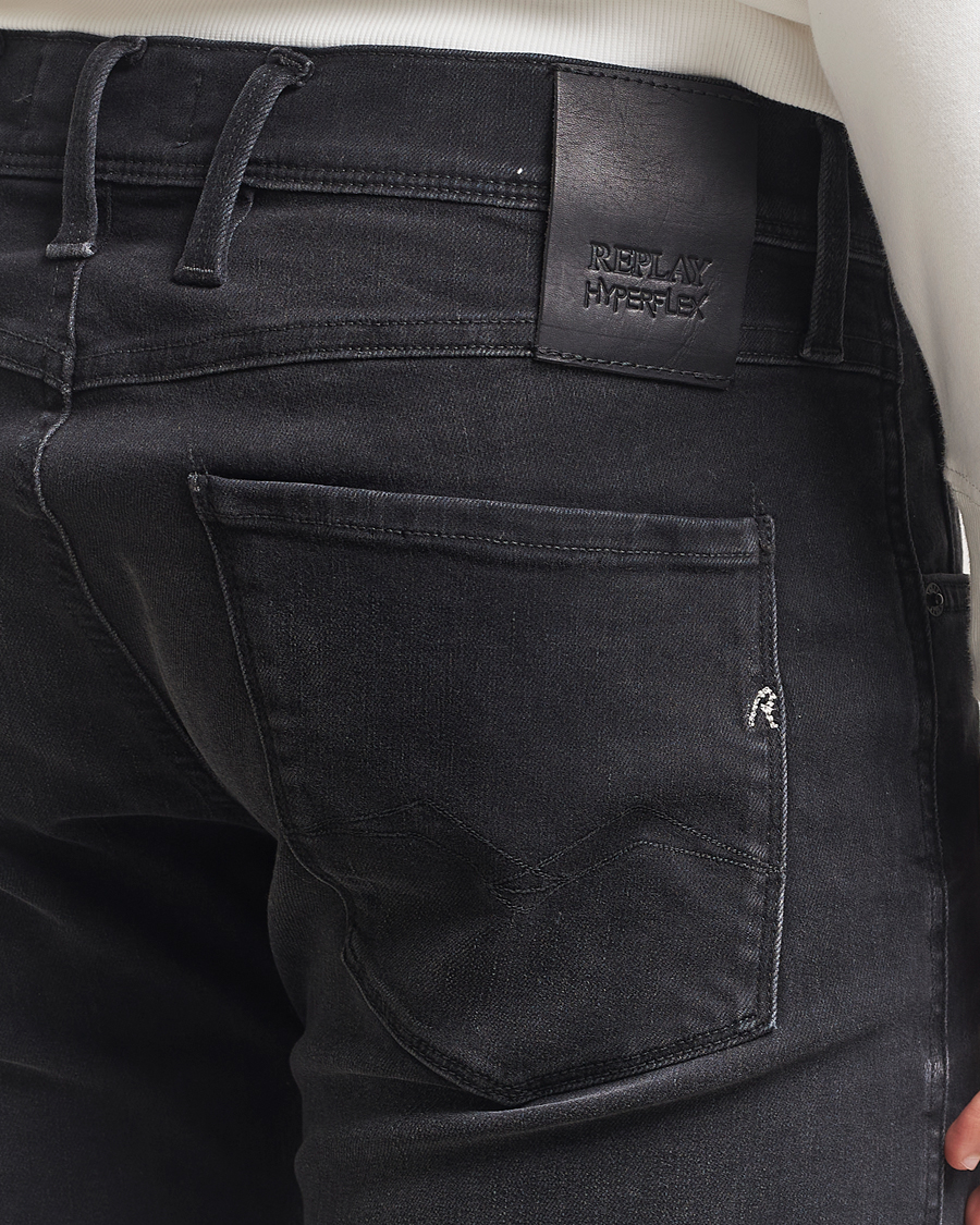Men | Jeans | Replay | Anbass Hyperflex Jeans Washed Black