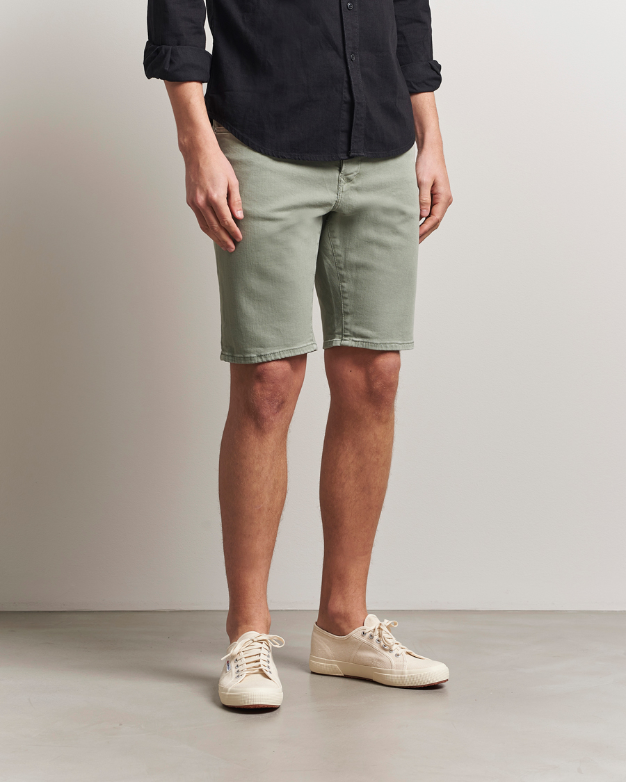 Men | Shorts | Replay | RBJ981 Stretch Denim Shorts Light Sage Green