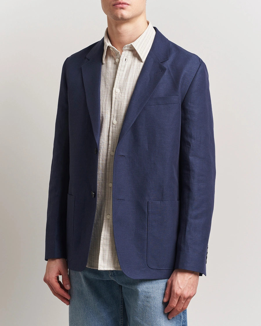 Men | Blazers | Filippa K | Patch Pocket Blazer Navy