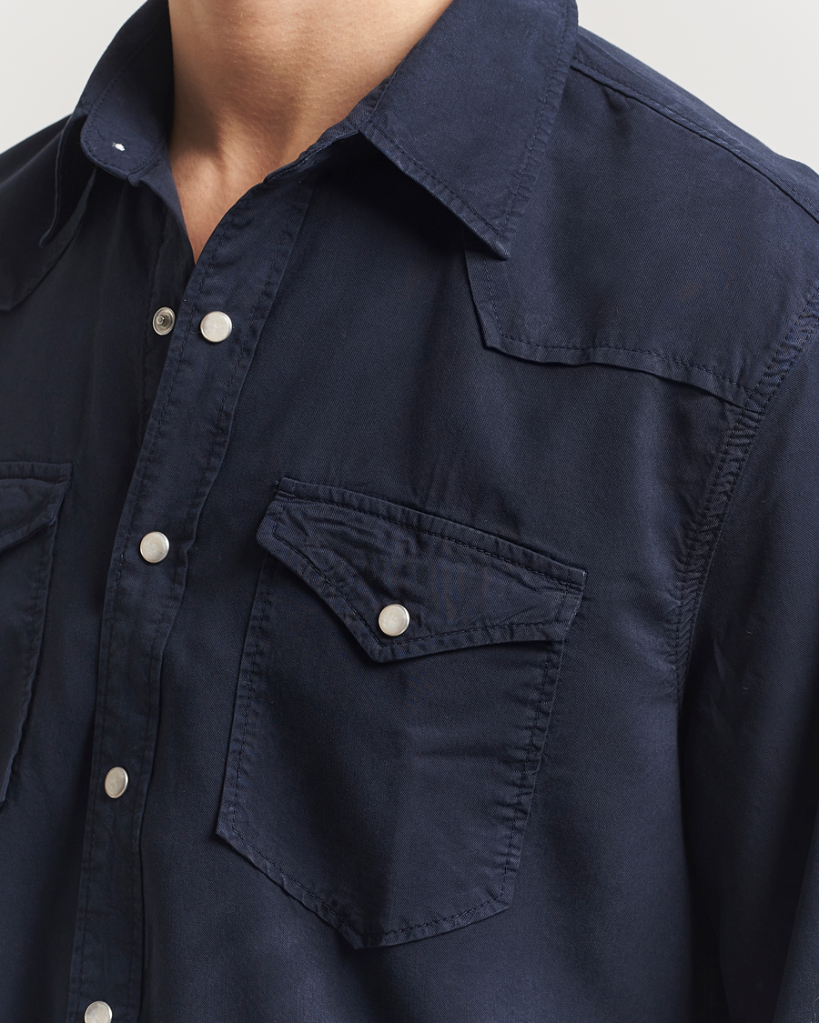 Men | Shirts | Filippa K | Western Shirt Navy