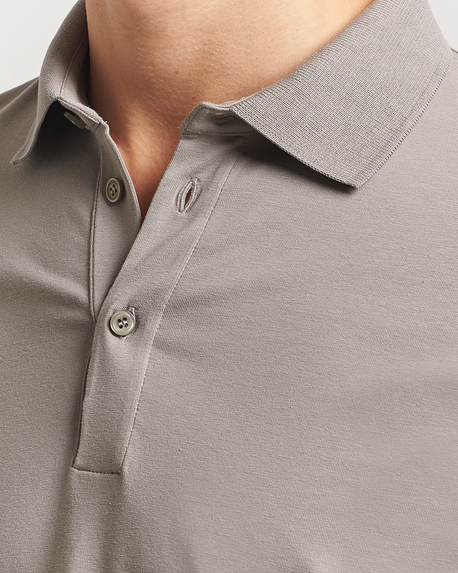 Men | Polo Shirts | Filippa K | Luke Stretch Polo Shirt Dove Grey