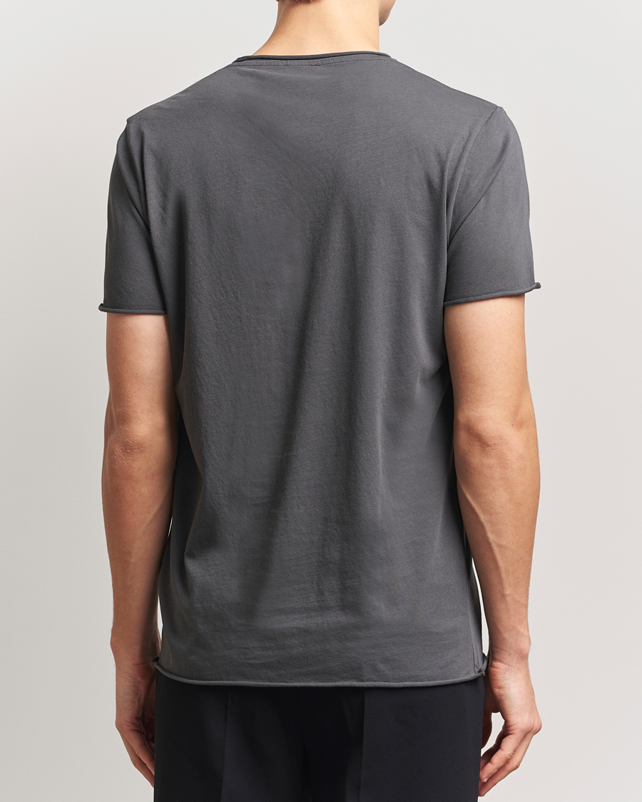 Men | T-Shirts | Filippa K | Roll Neck Crew Neck T-Shirt Charcoal Grey