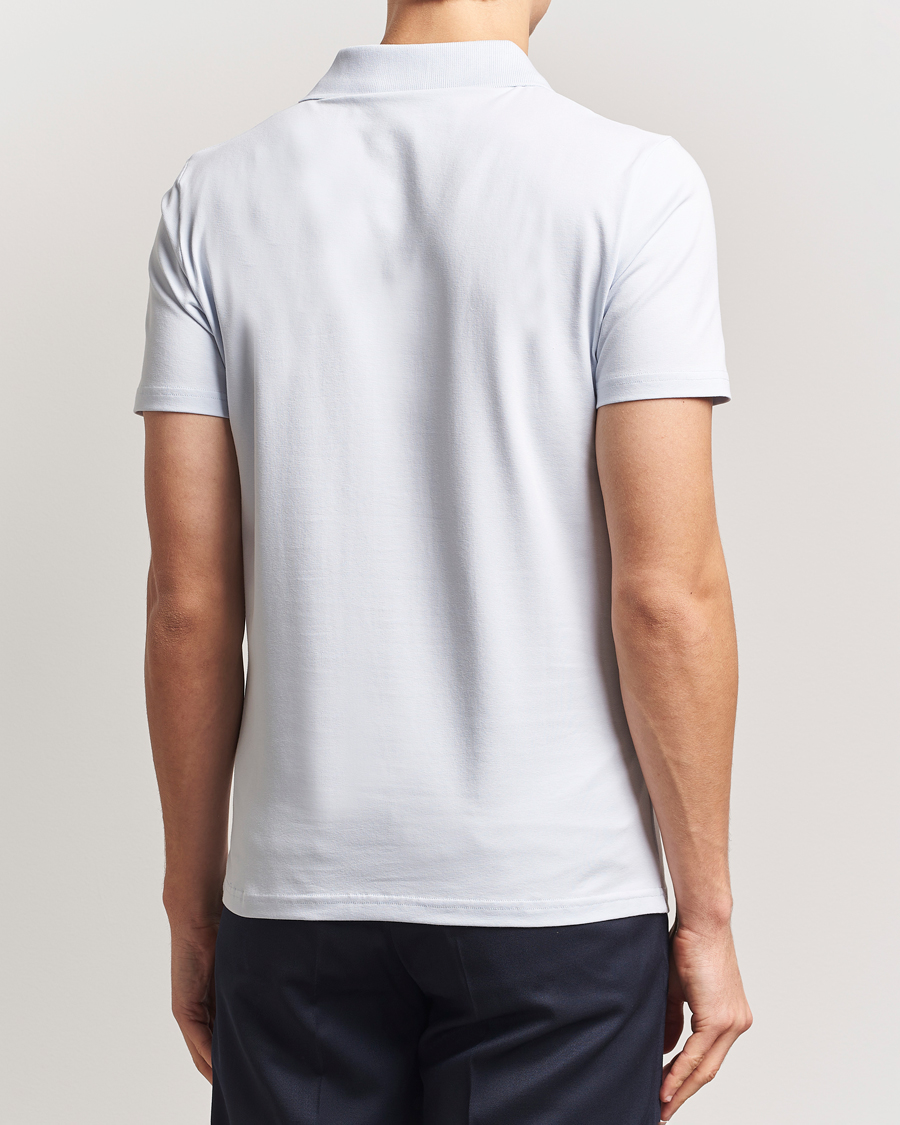 Men | Polo Shirts | Filippa K | Soft Lycra Polo T-Shirt Ice Blue