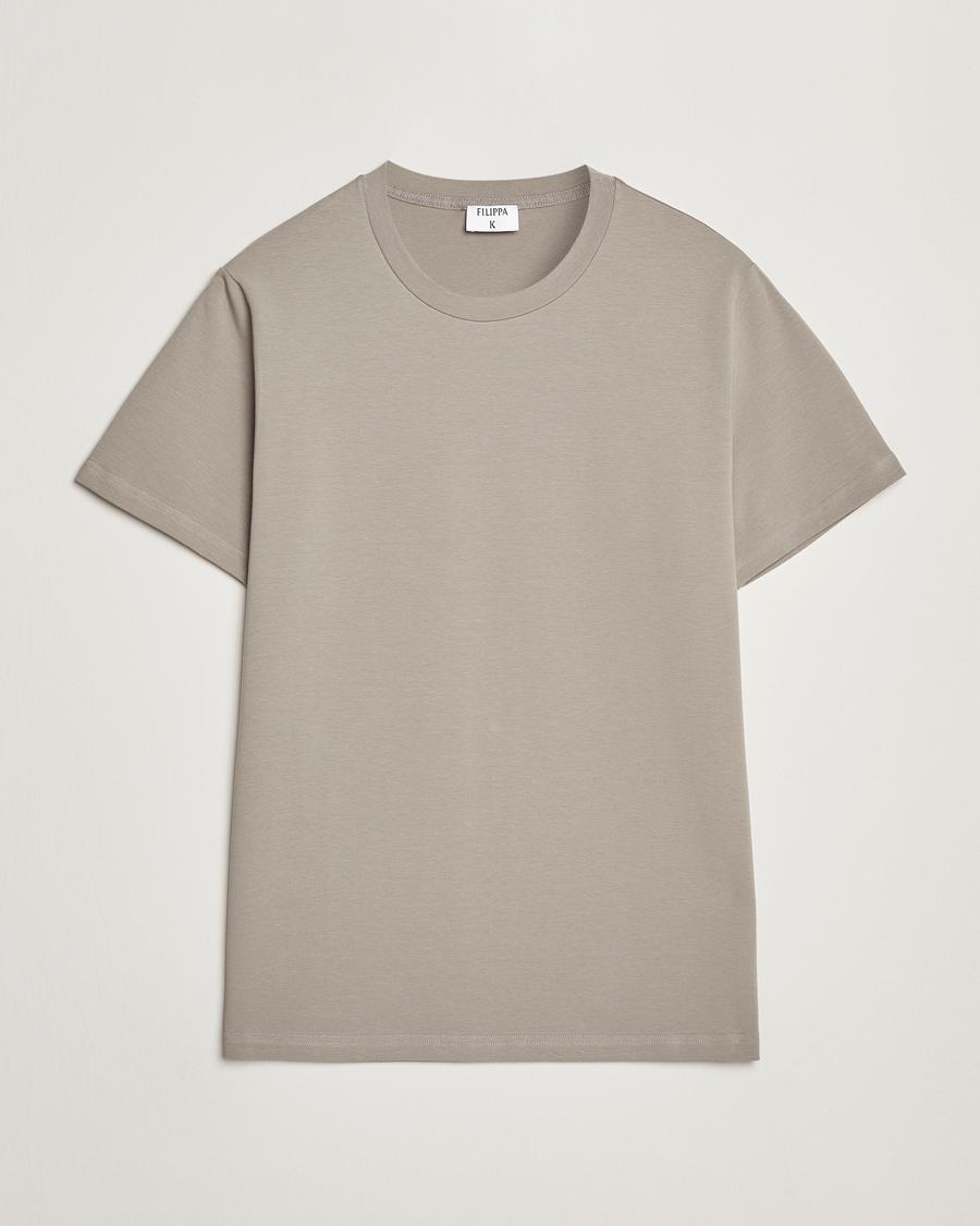 Men | T-Shirts | Filippa K | Soft Lycra T-Shirt Dove Grey