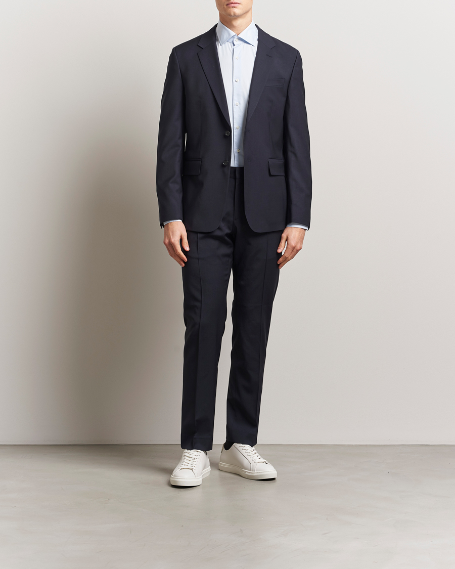 Men | Blazers | Filippa K | Slim Wool Blazer Dark Navy