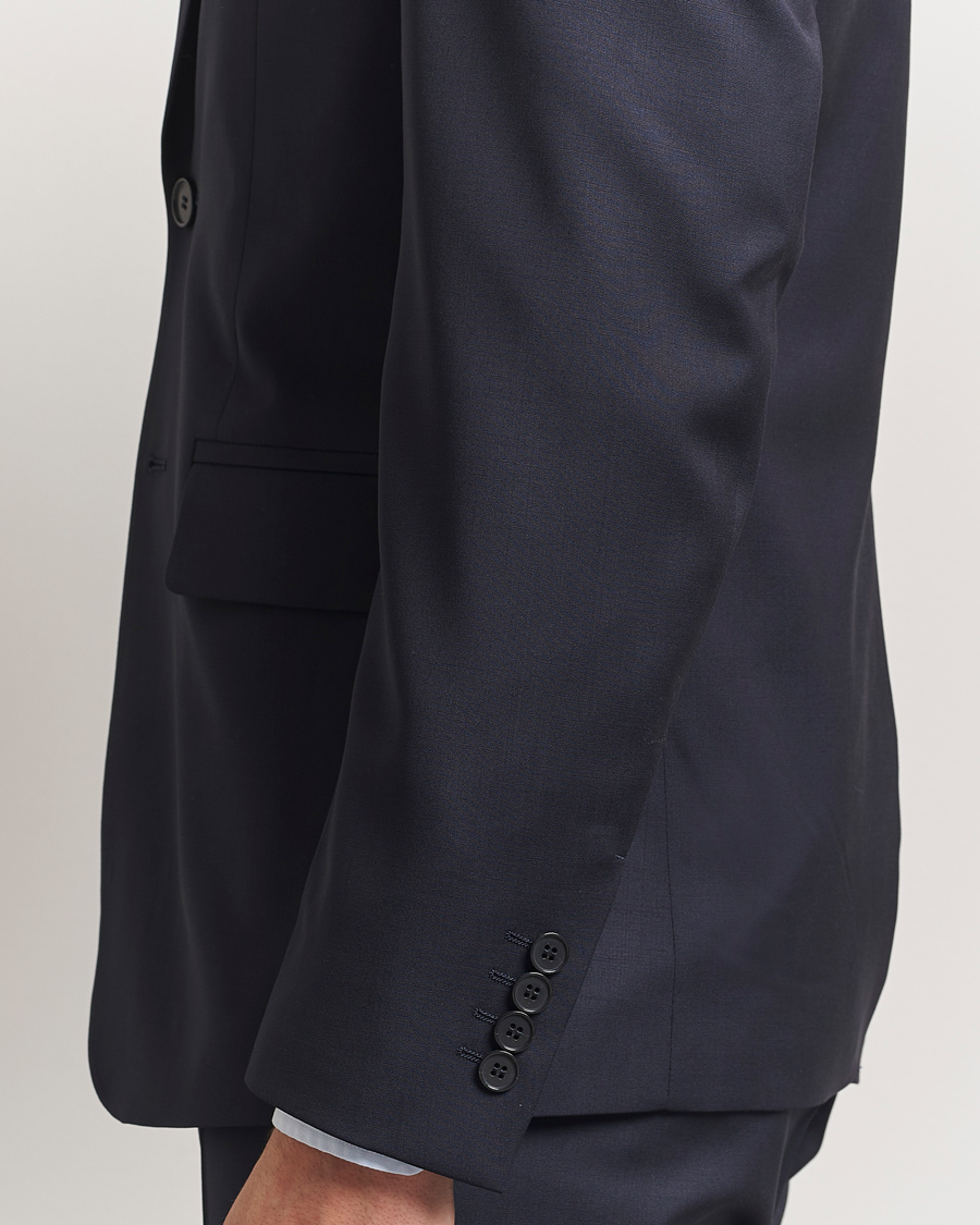 Men | Blazers | Filippa K | Slim Wool Blazer Dark Navy