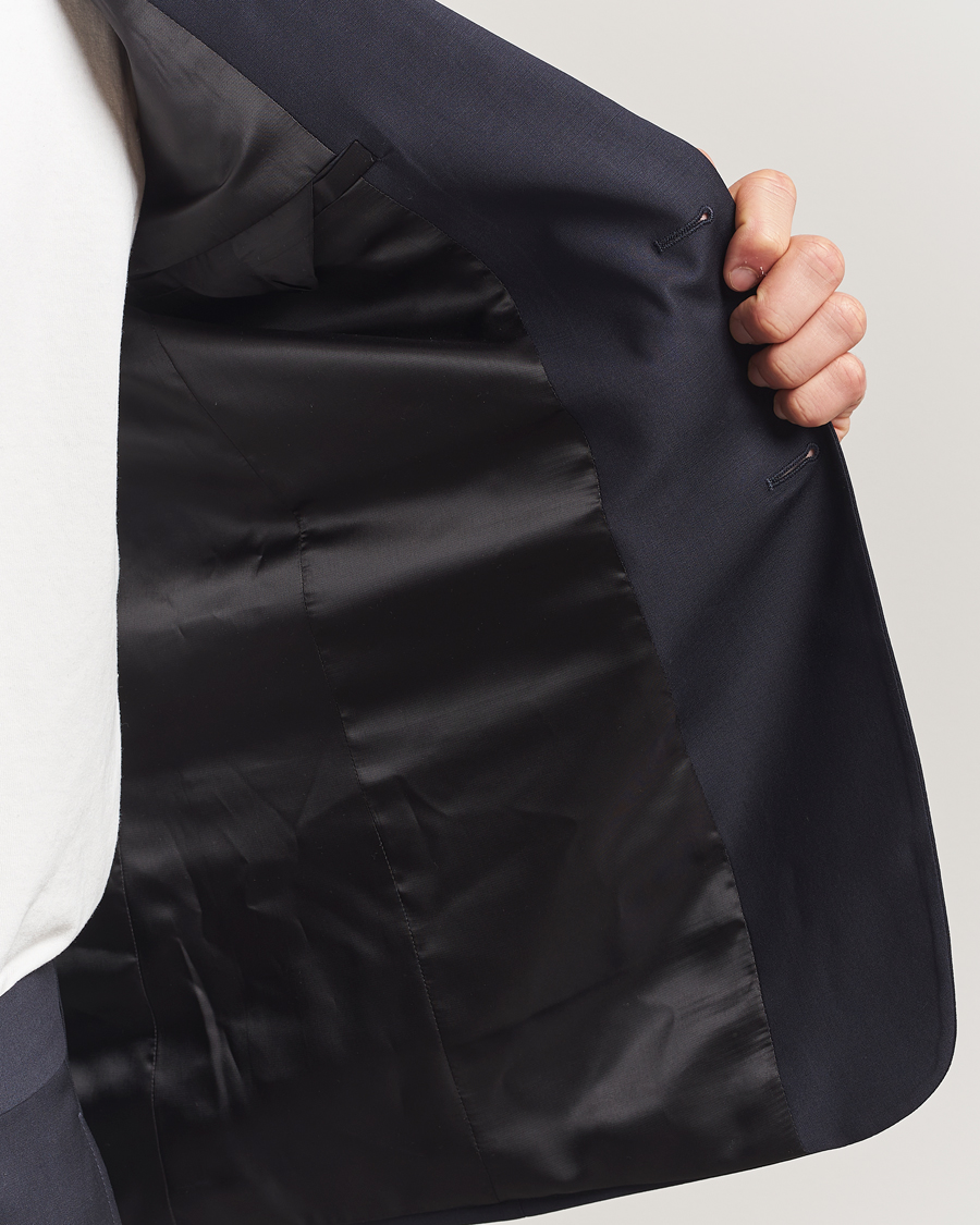 Men | Blazers | Filippa K | Slim Wool Blazer Dark Navy