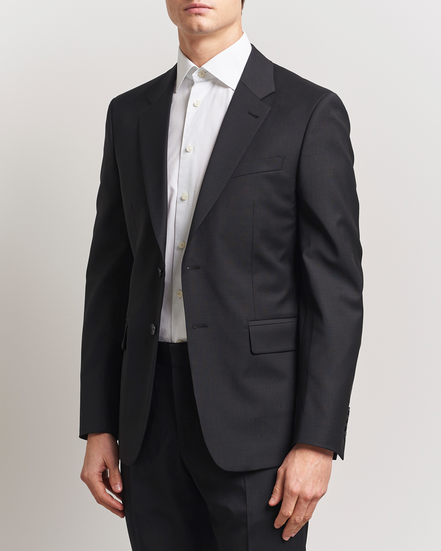Men | Blazers | Filippa K | Slim Wool Blazer Black