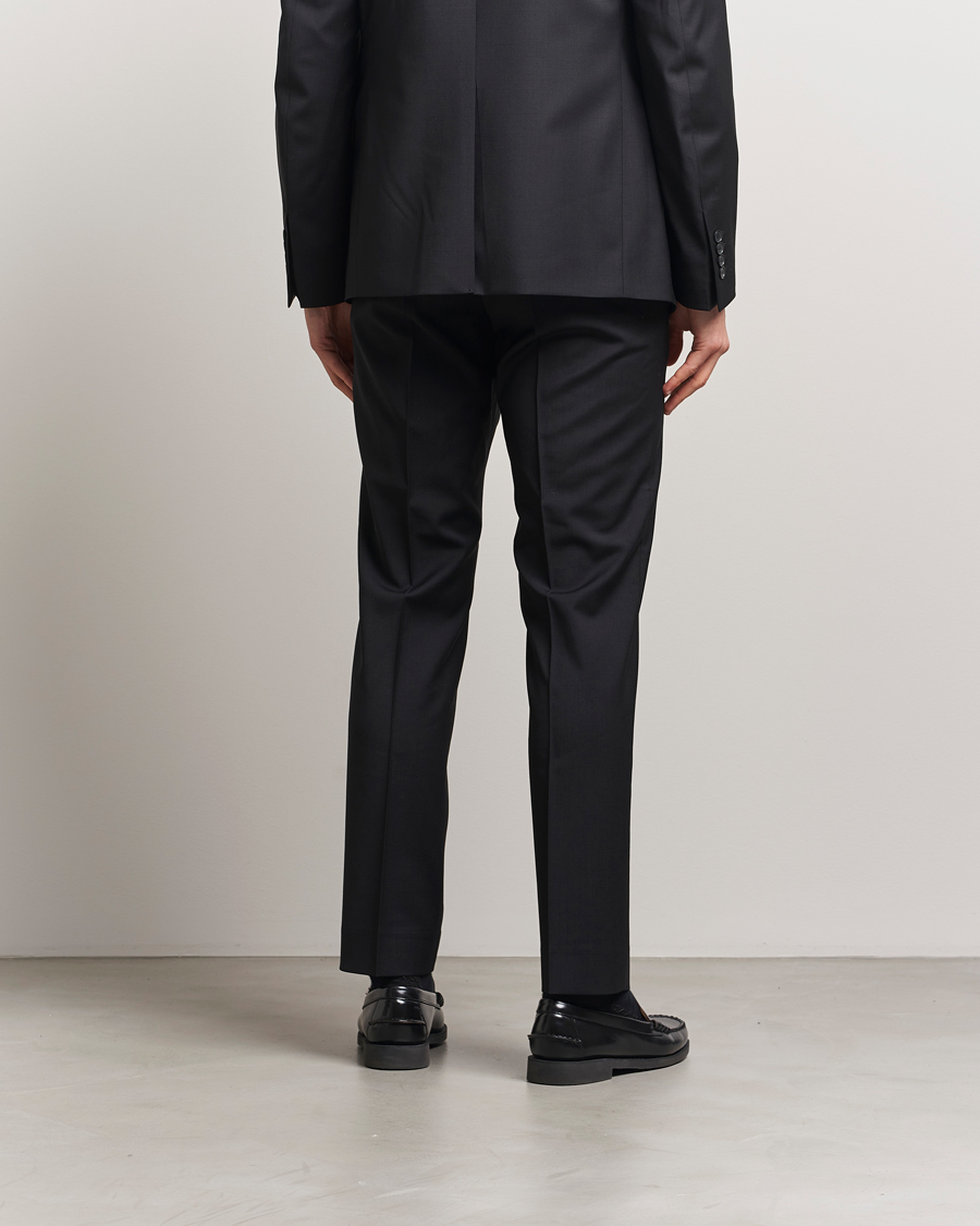 Men | Trousers | Filippa K | Slim Wool Trousers Black