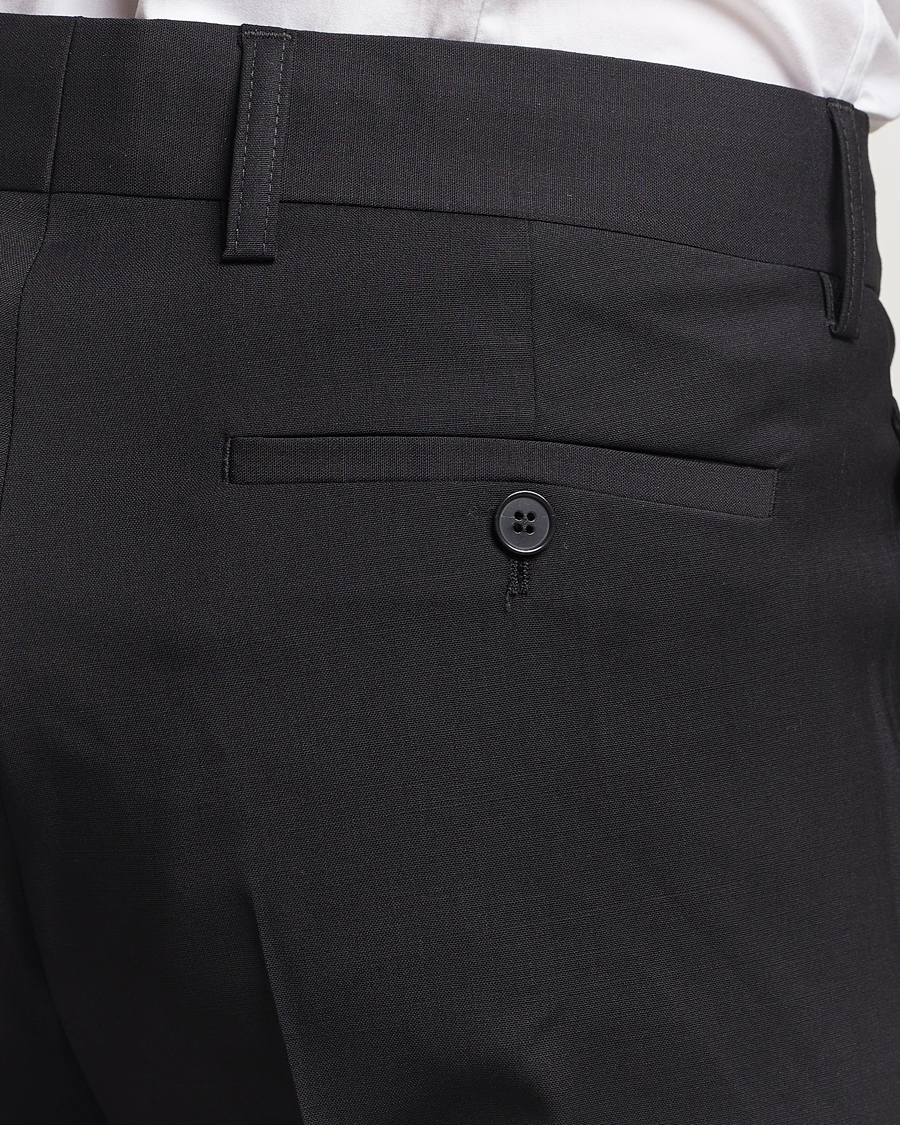 Men | Trousers | Filippa K | Slim Wool Trousers Black