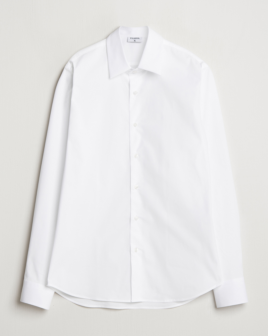 Men | Shirts | Filippa K | Slim Cotton Stretch Shirt White