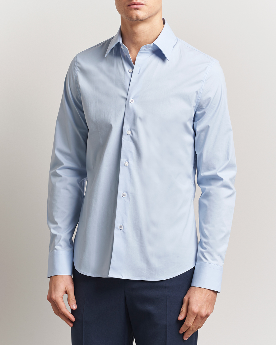 Men | Shirts | Filippa K | Slim Cotton Stretch Shirt Light Blue