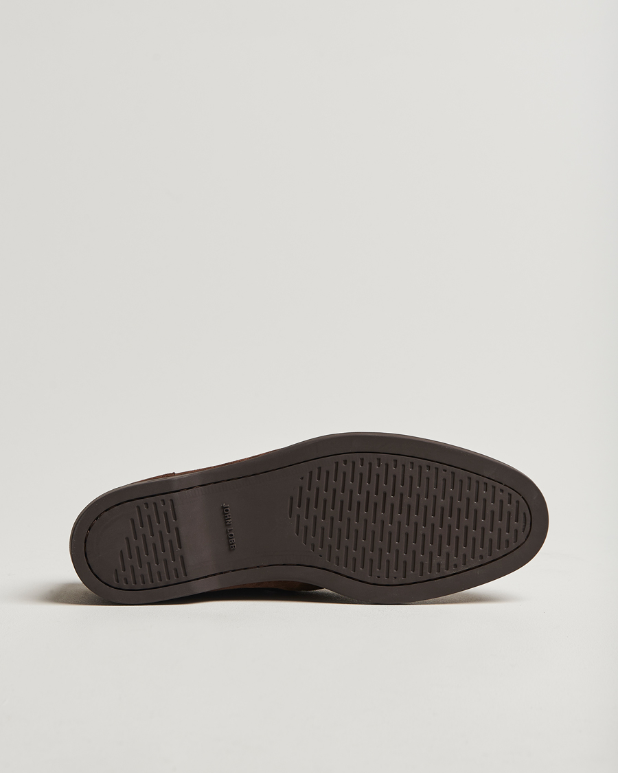 Men | Boat Shoes | John Lobb | Foil Boat Shoes Dark Brown