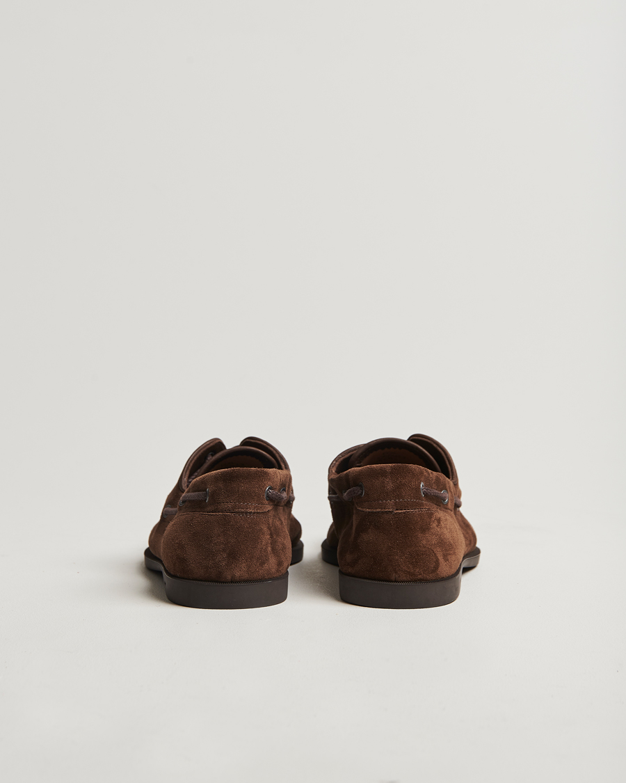 Men | Boat Shoes | John Lobb | Foil Boat Shoes Dark Brown