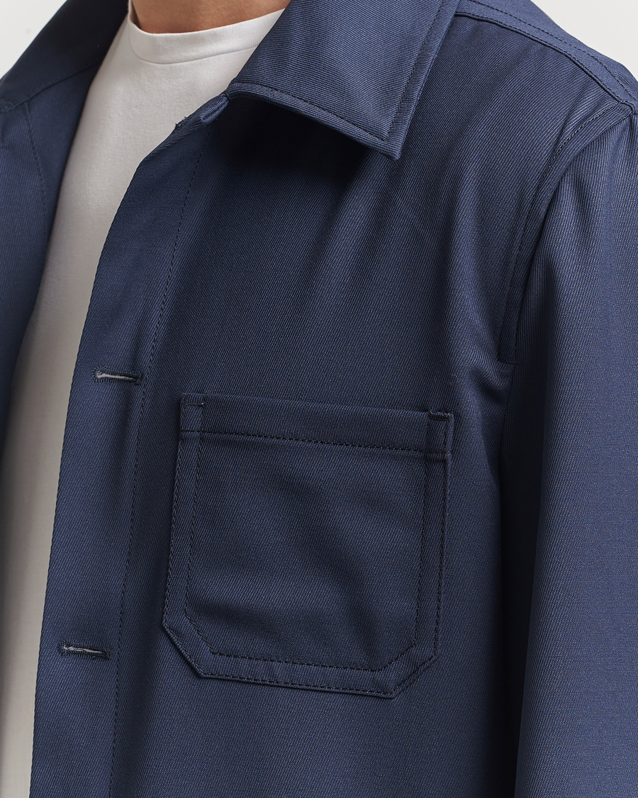 Men | Coats & Jackets | Filippa K | Work Shirt Jacket Dusk Blue